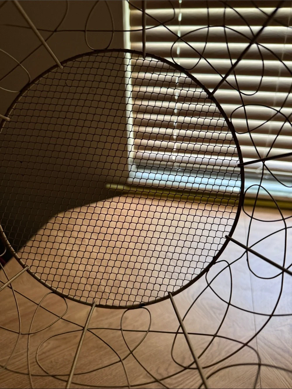 Decorative Gold Wire Basket - Stylish Home Accent. 12x12x6 1/2”. Vintage.
